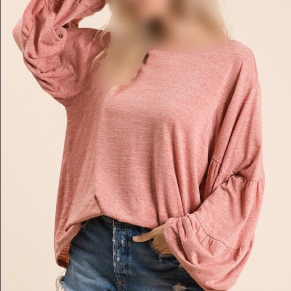 Pink Peasant Top